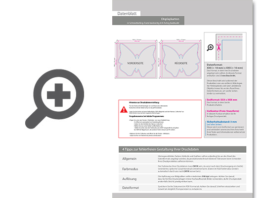 Product Bild displaykarton_in_schmetterling-form_konturgefr__st___beidseitig_4_4-farbig_bedruckt