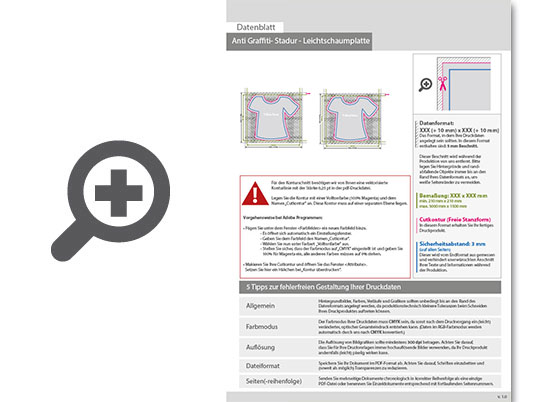 Product Bild leichtschaumplatte_stadur_mit_anti-graffiti-lack_gl__nzend_in_shirt-form_konturgefr__st___beidseitig_4_4-farbig_bedruckt