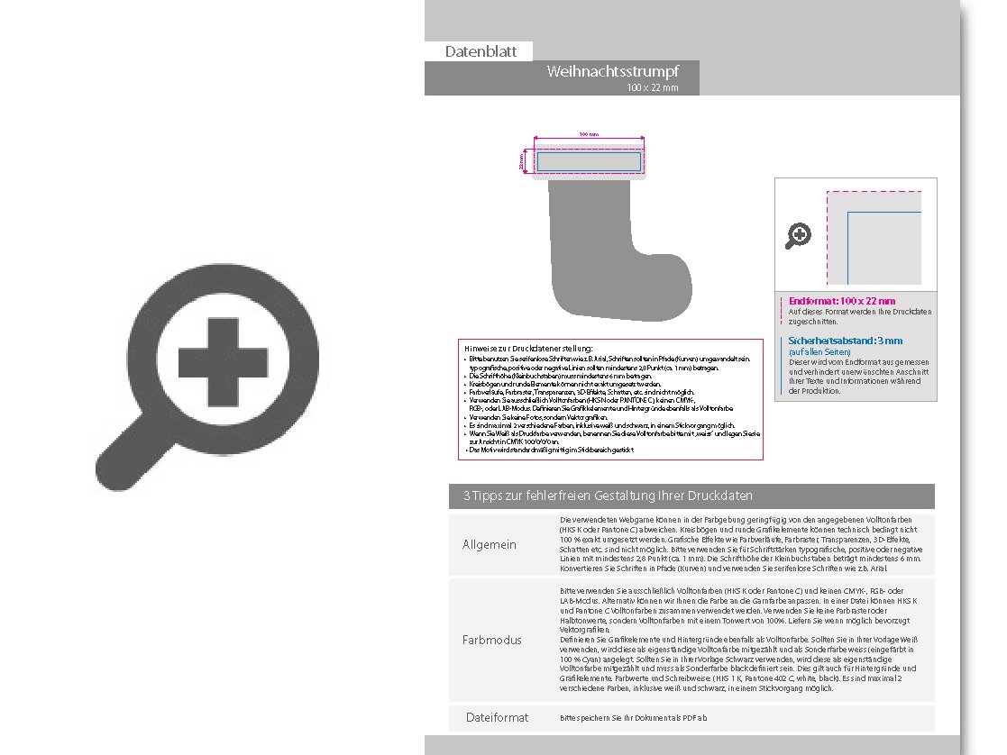 Product Bild hochwertiger_non_woven_weihnachtsstrumpf__2-farbig__vorne_bestickt
